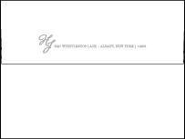 Simple Stripes Letterpress Envelope Design Small