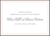 Simple Stripes Letterpress Reception Design Small