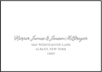 Simple Stripes Letterpress Reply Envelope Design Small