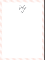 Simple Stripes Letterpress Thank You Card Flat Design Small