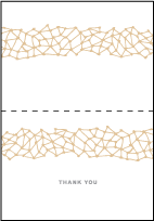 Soho Letterpress Thank You Card Fold Design Small