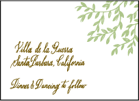 Sonoma Calligraphy Letterpress Reception Design Small