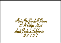 Sonoma Calligraphy Letterpress Reply Envelope Design Small
