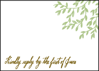 Sonoma Calligraphy Letterpress Reply Design Small