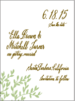 Sonoma Calligraphy Letterpress Save The Date Design Small