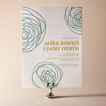 Spinnerette Letterpress Invitation Design Small
