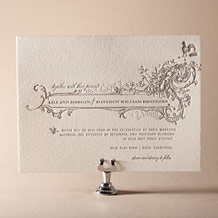 Splendor Letterpress Invitation Design Small