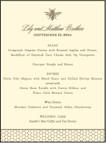 Splendor Letterpress Menu Design Small