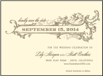 Splendor Letterpress Save The Date Design Small
