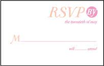 Storybook Romance Letterpress Reply Postcard Front Design Small