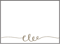 String Calligraphy Letterpress Placecard Flat Design Small