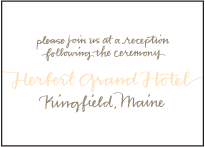 String Calligraphy Letterpress Reception Design Small
