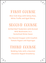Surfside Letterpress Menu Design Small