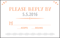 Surfside Letterpress Reply Postcard Front Design Small