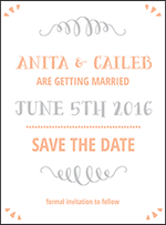 Surfside Letterpress Save The Date Design Small