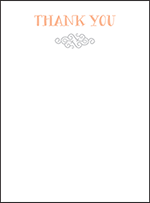 Surfside Letterpress Thank You Card Flat Design Small