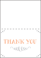 Surfside Letterpress Thank You Card Fold Design Small