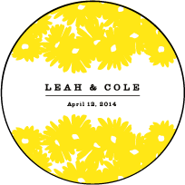 Sweet Daisy Letterpress Coaster Design Small