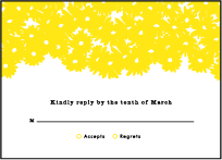 Sweet Daisy Letterpress Reply Design Small