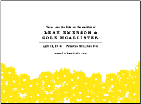 Sweet Daisy Letterpress Save The Date Design Small
