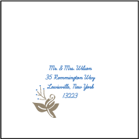 Sweet Heart Letterpress Reply Envelope Design Small
