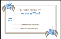 Sweet Heart Letterpress Reply Postcard Front Design Small