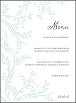 Sweet Laurel Letterpress Menu Design Small