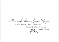 Sweet Laurel Letterpress Reply Envelope Design Small