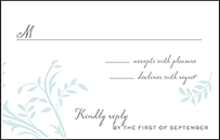 Sweet Laurel Letterpress Reply Postcard Front Design Small