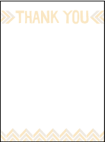 Sweet Lorna Letterpress Thank You Card Flat Design Small