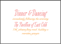 Sweet Summer Letterpress Reception Design Small