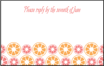 Sweet Summer Letterpress Reply Postcard Front Design Small