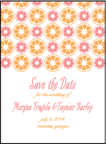 Sweet Summer Letterpress Save The Date Design Small