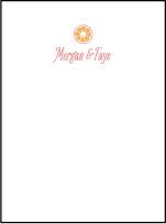 Sweet Summer Letterpress Thank You Card Flat Design Small