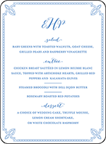 Tailored Letterpress Menu Design Small