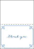 Tailored Letterpress Thank You Card Fold Design Small