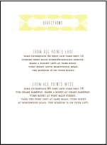 Tapestry Letterpress Direction Design Small