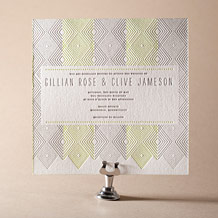 Tapestry Letterpress Invitation Design Small