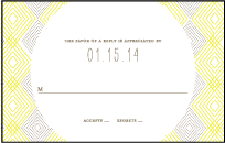 Tapestry Letterpress Reply Postcard Front Design Small