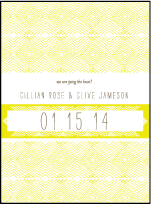Tapestry Letterpress Save The Date Design Small