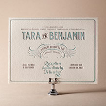 Tara Letterpress Invitation Design Small