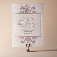 Tasha Letterpress Invitation Design Small