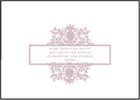 Tasha Letterpress Reply Envelope Design Small