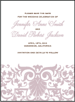Tasha Letterpress Save The Date Design Small