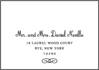 Tennyson Letterpress Reply Envelope Design Small