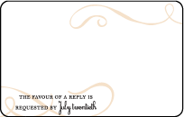 Tennyson Letterpress Reply Postcard Front Design Small
