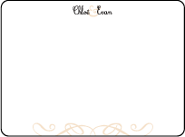 Tennyson Letterpress Thank You Card Flat Design Small