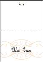 Tennyson Letterpress Thank You Card Fold Design Small
