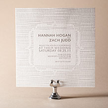 Threaded Letterpress Invitation Design Small