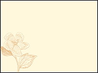 Traditional Palm Letterpress Placecard Flat Design Small